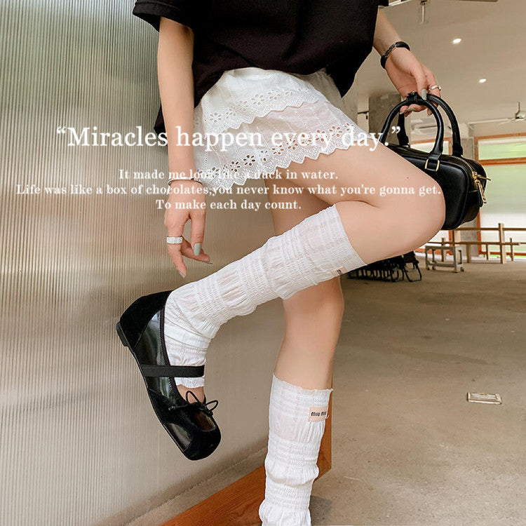 Karin Luna In Stock Spot Goods    Color Block Cowhide Leather Square Toe Slip-On Height Increasing Bowknot Flats