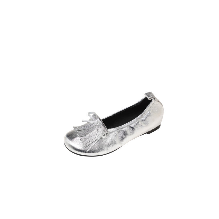 Karin Luna In Stock Spot Goods   Tassel Round Toe Hidden Wedge Mary Jane Shoes