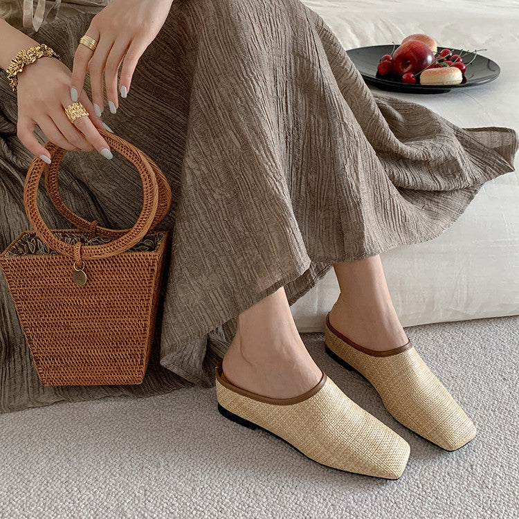 Karin Luna In Stock Spot Goods Baotou Vacation Style Height-Increasing Slippers