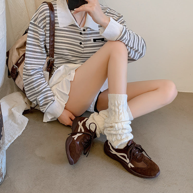 Karin Luna Casual Shoes Series~  In Stock Hot-Selling Versatile Lace-Up Deep Mouth Flats