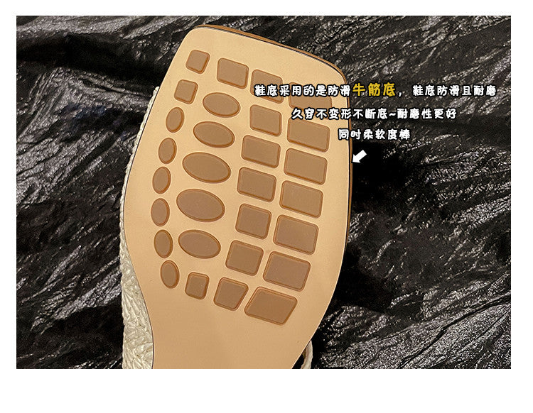 Karin Luna Bestseller  Popular  Data Hot-Selling Toe-Clip Straw Vacation Style Slippers