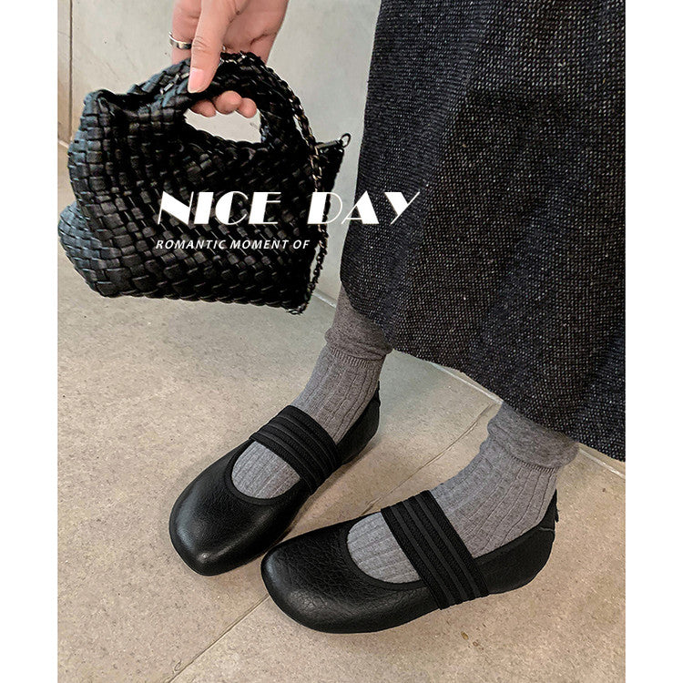 Karin Luna Full Layer Inside and Out~Basic Versatile Hidden Heel Granny Flats