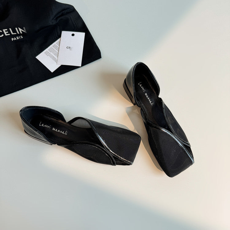 Karin Luna In Stock Spot Goods  Square Toe Mesh Sandals
