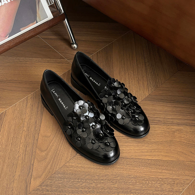 Karin Luna Casual Shoes Series~  Spot Goods In Stock Floral British Style Deep Mouth Single Shoes