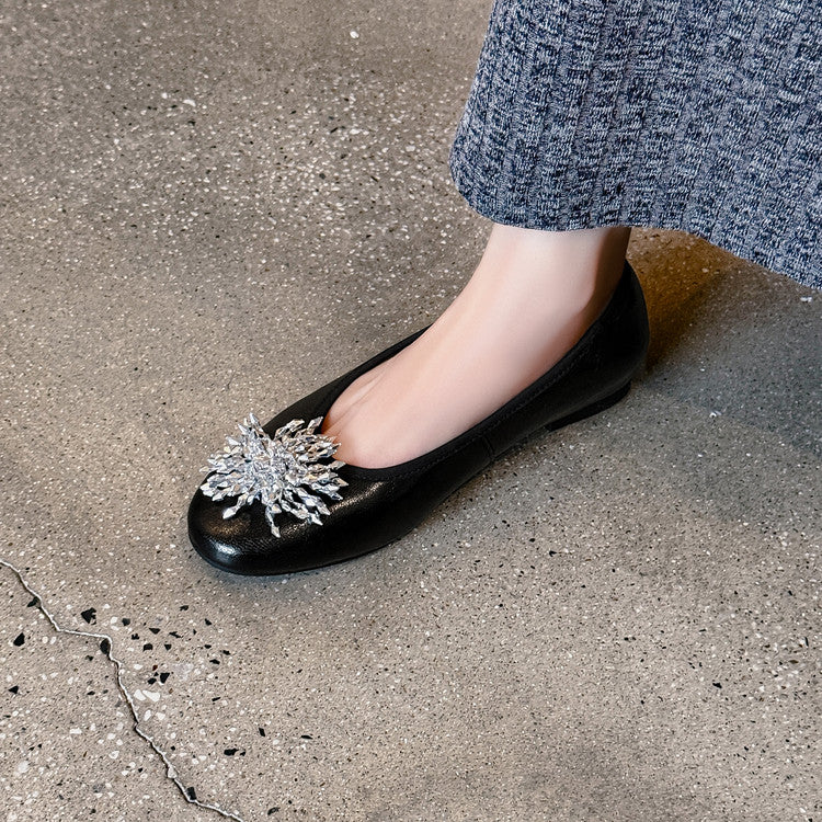 Karin Luna Full Leather Inside and Out~Gorgeous Fireworks Flat Granny Shoes