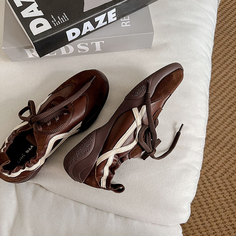 Karin Luna Casual Shoes Series~  In Stock Hot-Selling Versatile Lace-Up Deep Mouth Flats