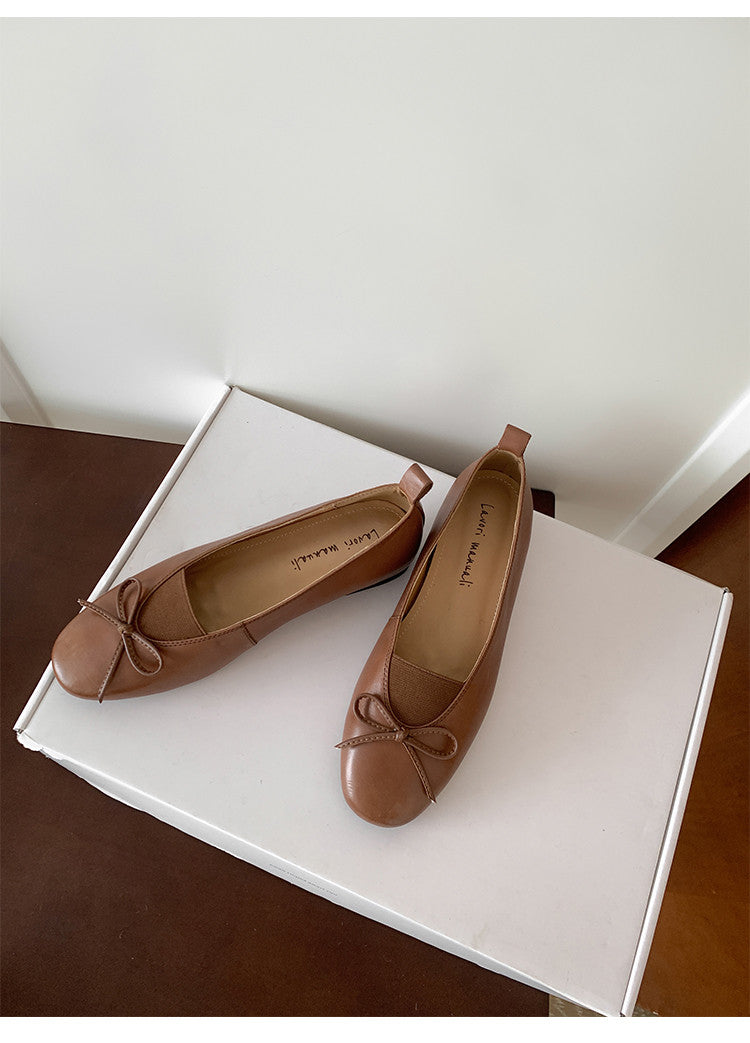 Karin Luna Full Layer Inside and Out~Basic Versatile Bow Hidden Heel Shoes