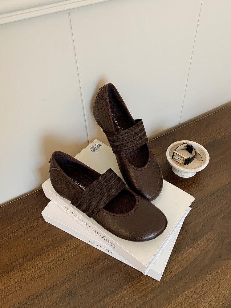 Karin Luna Full Layer Inside and Out~Basic Versatile Hidden Heel Granny Flats