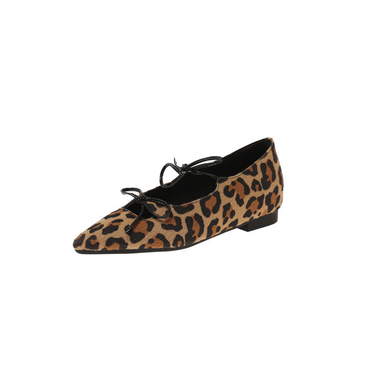 Karin Luna In Stock Spot Goods  Hot-selling Element Bowknot Square Toe Pointed Toe Single Shoes