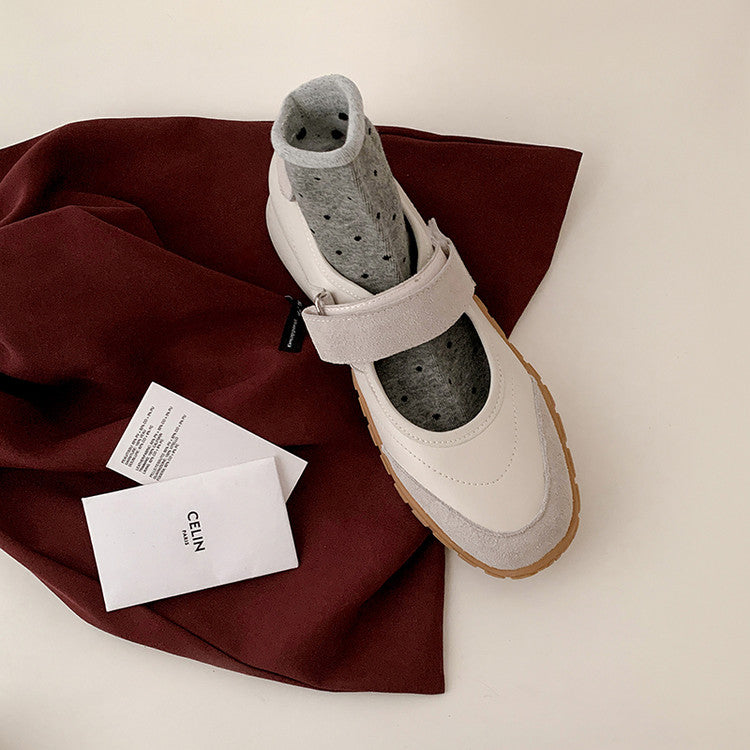 Karin Luna Casual Sports Bottom  Magic Tape Round Toe Casual Style Single Shoes