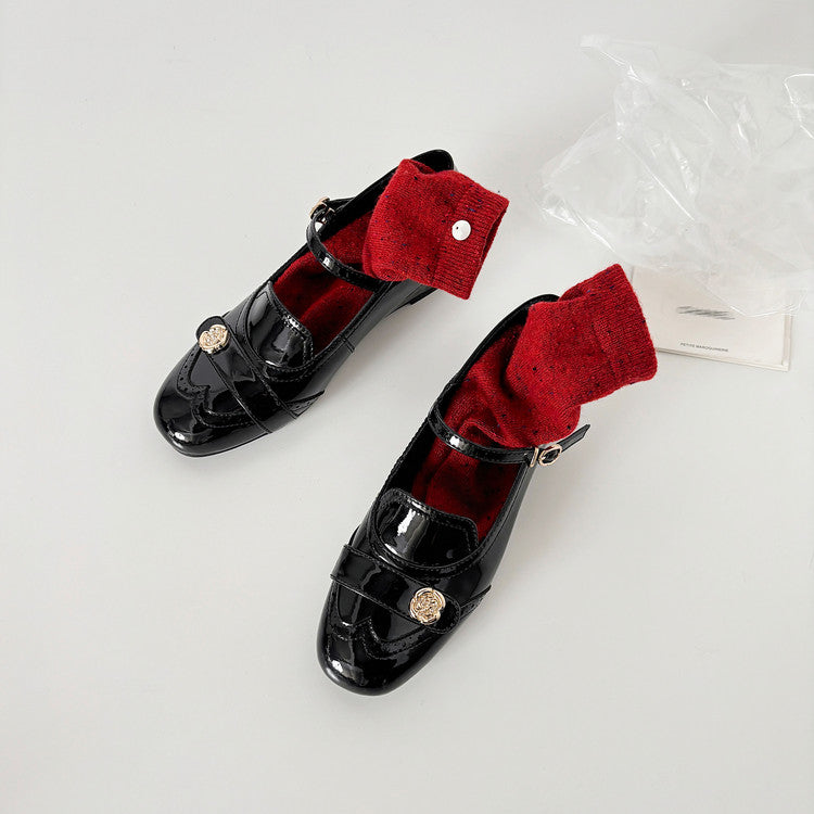 Karin Luna In Stock In Stock Vintage Mary Jane Series·Single Strap Flats