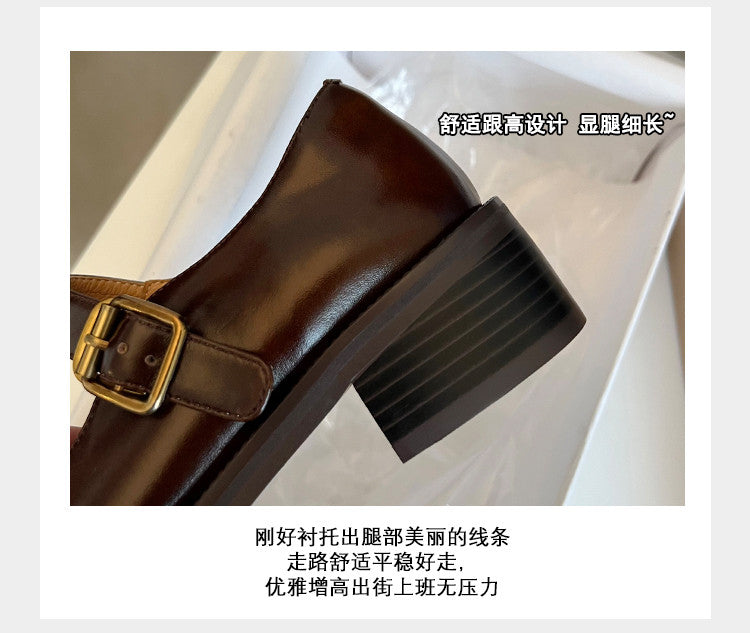 Karin Luna In Stock Spot Goods Minimalist Retro British Style Irregular Hollow Single Shoes