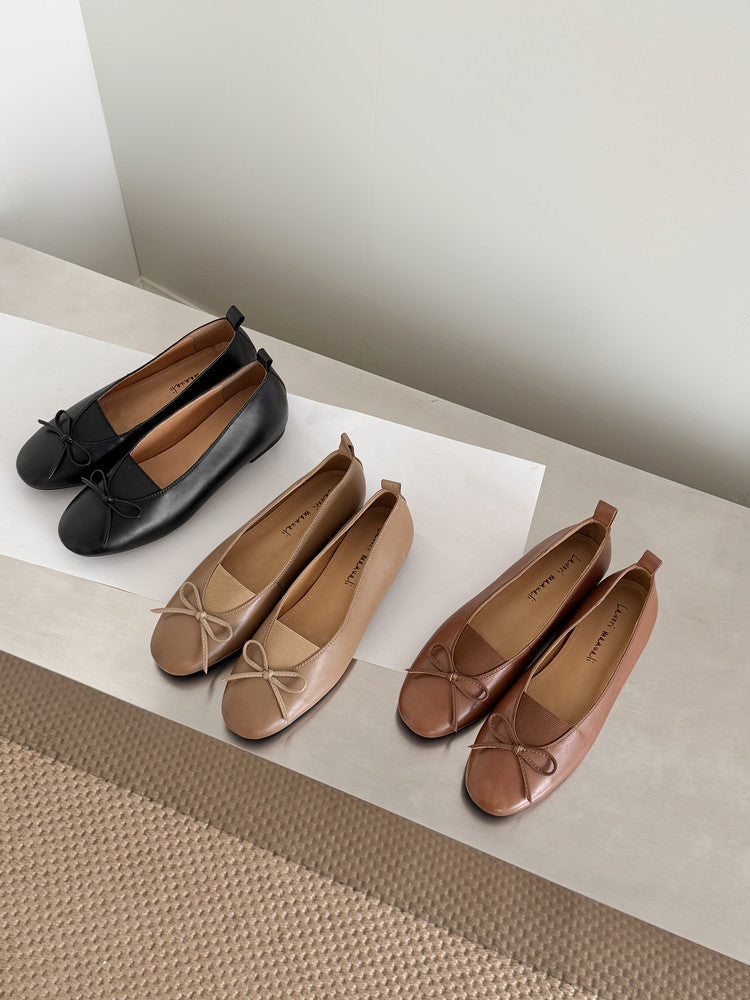 Karin Luna Full Layer Inside and Out~Basic Versatile Bow Hidden Heel Shoes