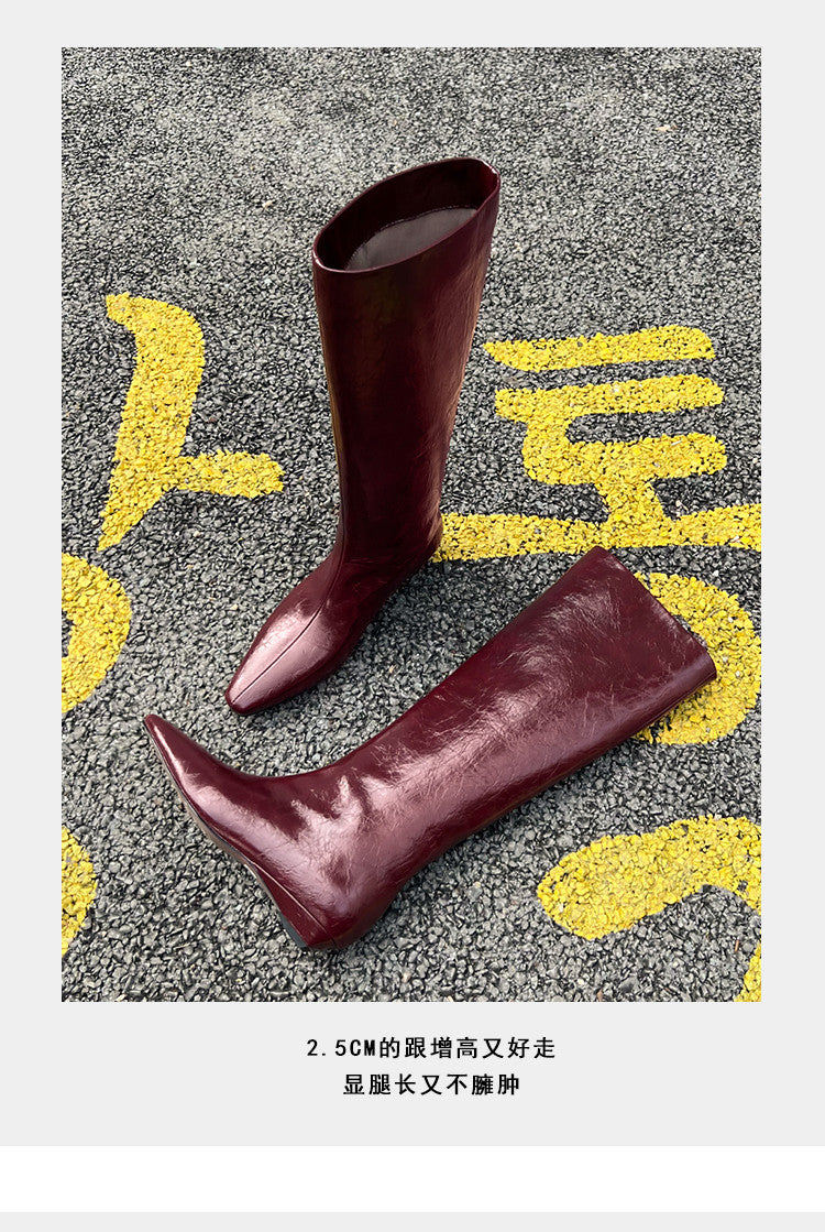 Karin Luna Retro Style  Flat Long Boots