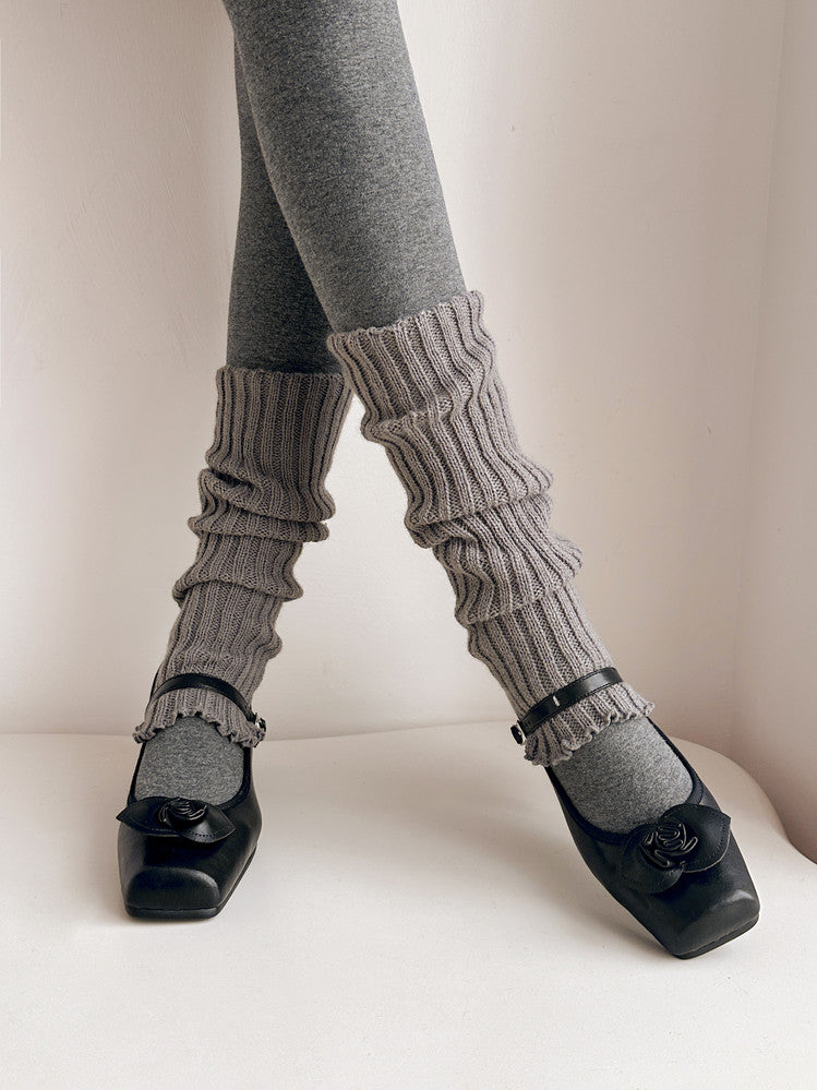 Karin Luna In Stock Spot Goods  Vintage Three-Dimensional Camellia Square-Toed Mary Jane Shoes