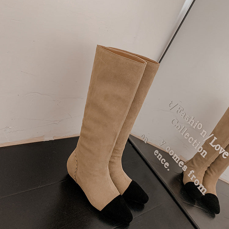 Karin Luna Color Block Inner Height Increase Mid-Calf Boots