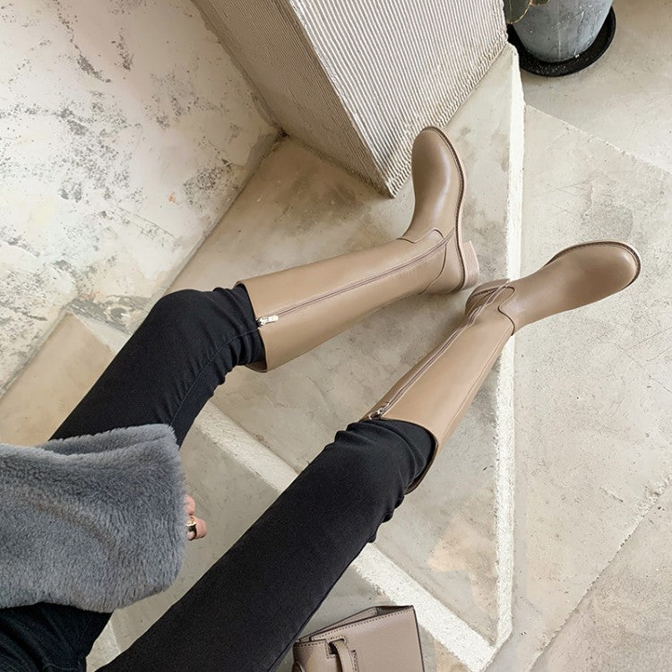 Karin Luna Internet Celebrity Photo  Best-selling in stock Full Leather Basic Long Boots  Winter Essential Combat Boots
