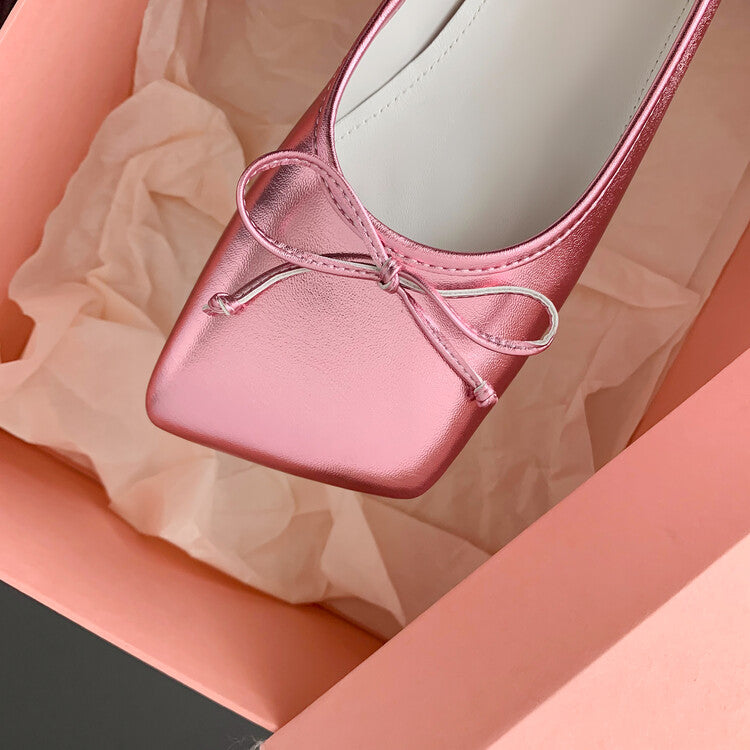 Karin Luna In Stock Spot Goods  Hurry up and grab this hot item!！Square-Toed Flat Granny Shoes