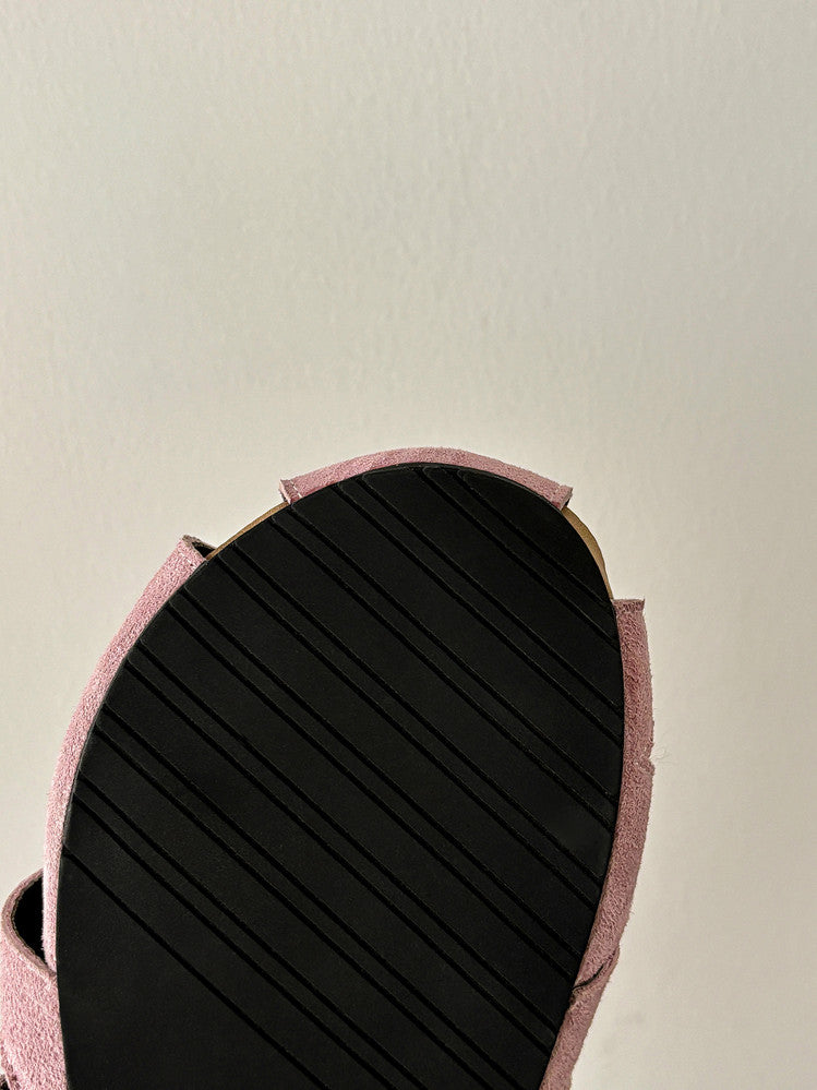 Karin Luna Full Layer Inside and Out~Basic Versatile Perforated Round Toe Birkenstock Slippers