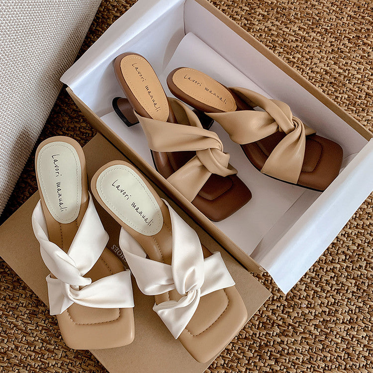 Karin Luna In Stock In Stock Basic Versatile Cross Strap Sofa Insoles Slippers