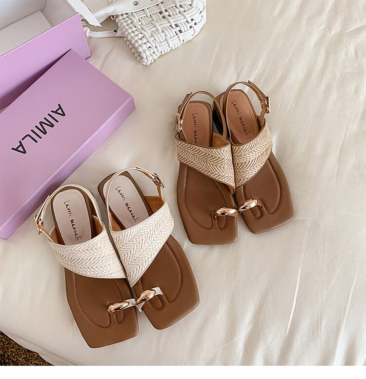 Karin Luna Hot Item Hot Item Spot Goods Featured Bestsellers Holiday Style Woven Sofa Sandals
