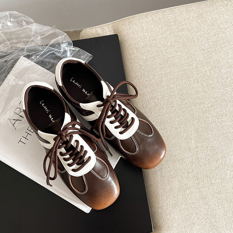 Karin Luna Casual Shoes Series~ Spot Goods Spot Goods Hot-selling Lace-up Hidden Heel Deep Mouth Single Shoes