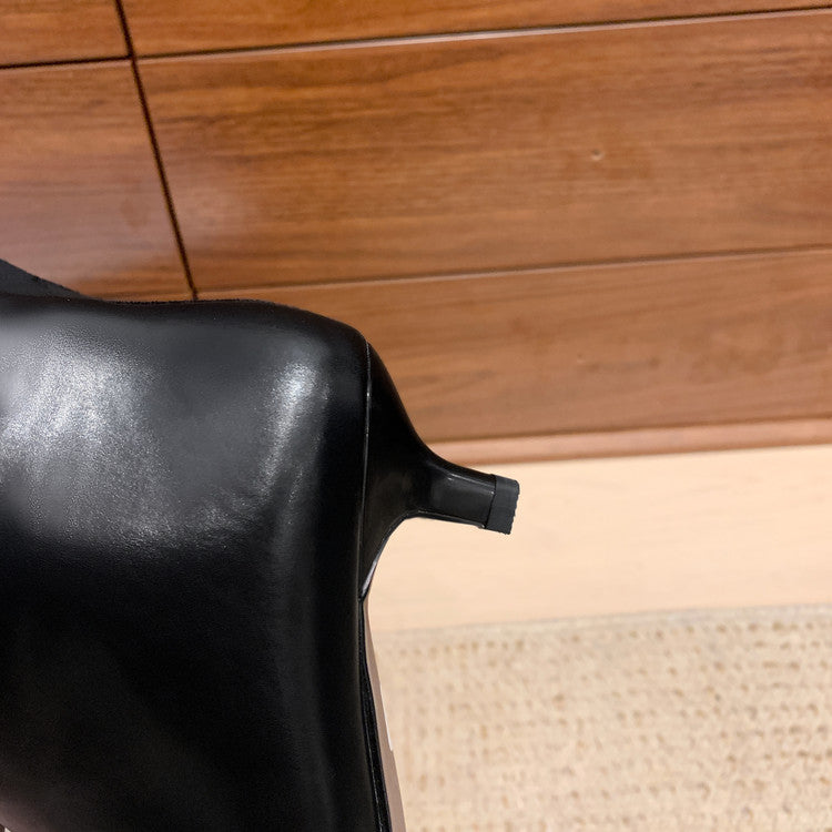 Karin Luna In Stock Spot Goods   Small Square Toe Thin Heel Elegant Slimming Long Boots