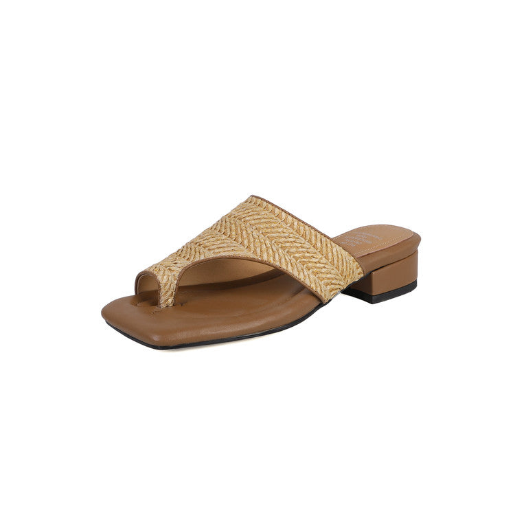 Karin Luna Bestseller  Popular  Data Hot-Selling Toe-Clip Straw Vacation Style Slippers