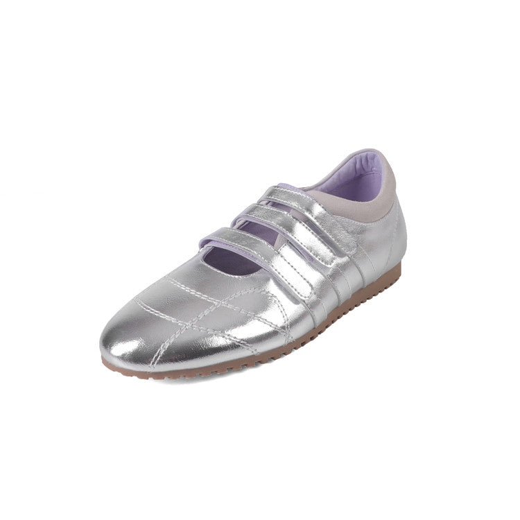 Karin Luna Casual Shoes Series~  In Stock In Stock Magic Tape Round Toe Internal Height Increase Single Strap Flats