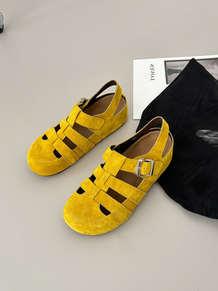 Karin Luna Full Layer Inside and Out~Basic Versatile Perforated Round Toe Birkenstock Shoes