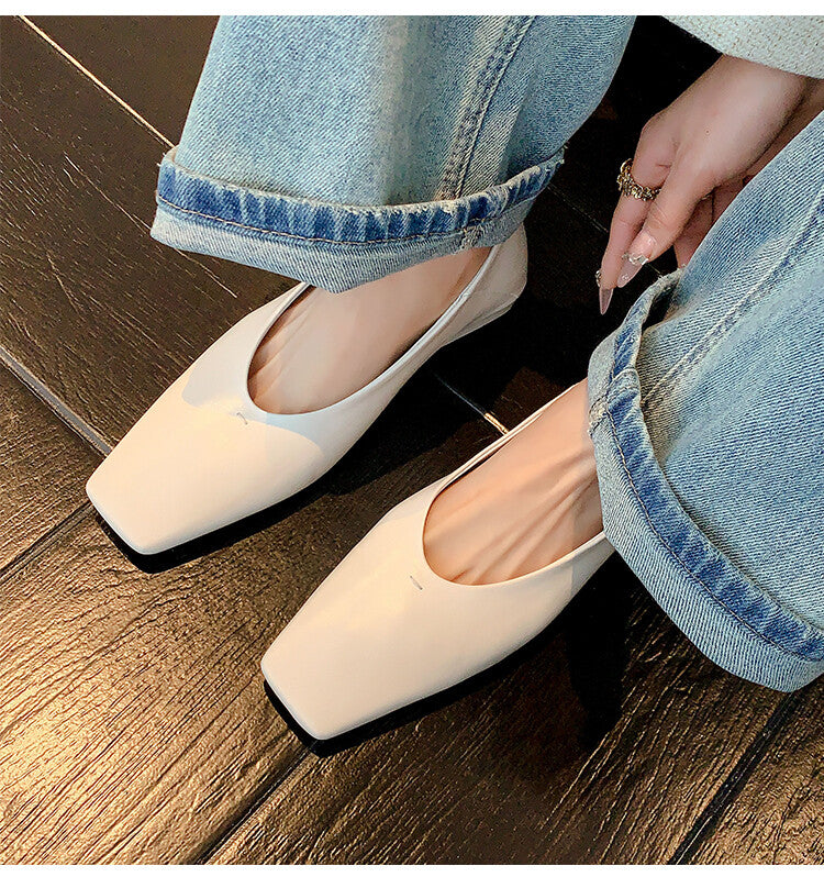 Karin Luna has prepared stock  Full leather inside and out  Top Layer Horse Oil Cowhide Shallow Mouth Nursing Mary Jane Shoes