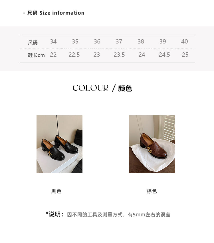 Karin Luna Bestseller Hot-Selling Derivative Edition Self-contained Strap Buckle Casual Loafers