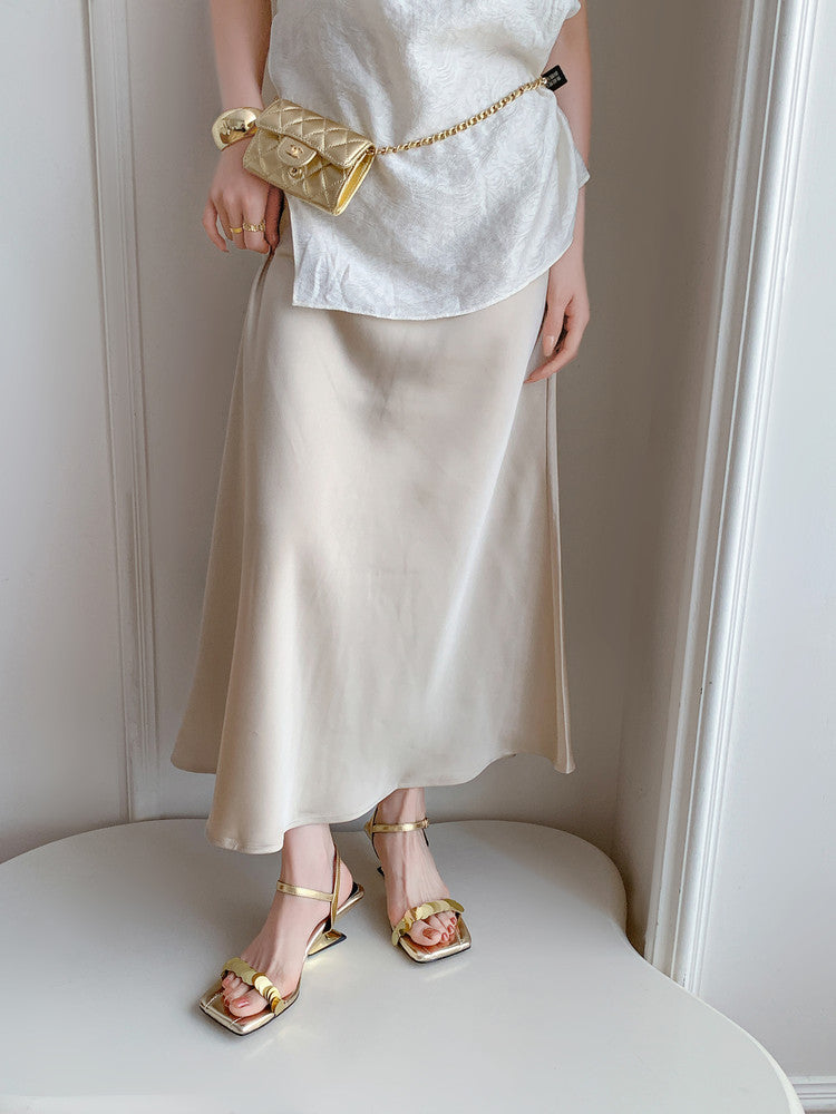 Karin Luna In Stock Spot Goods   Sequin One-Strap Irregular Heel Sofa Insole Sandals