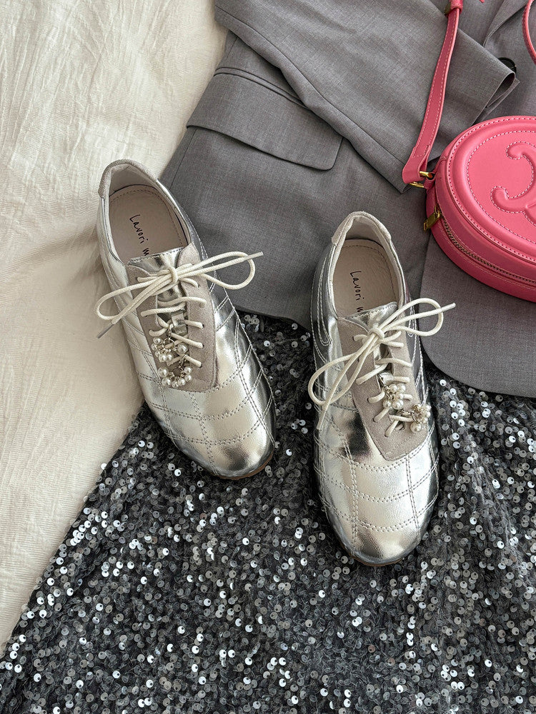 Karin Luna Casual Shoes Series~  In stock Xiaohongshu Hot-Selling Lace-Up Thick-Soled Deep Mouth Single Shoes