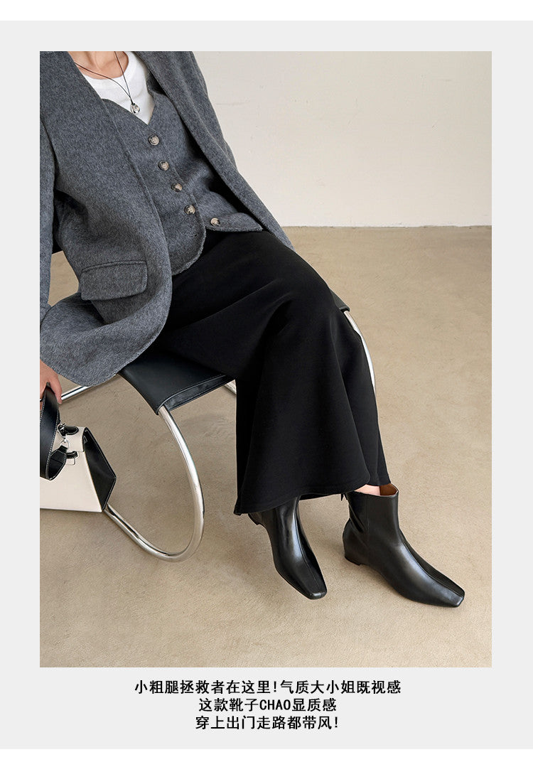 Karin Luna Basic Versatile  Square toe Hot-selling Short Boots