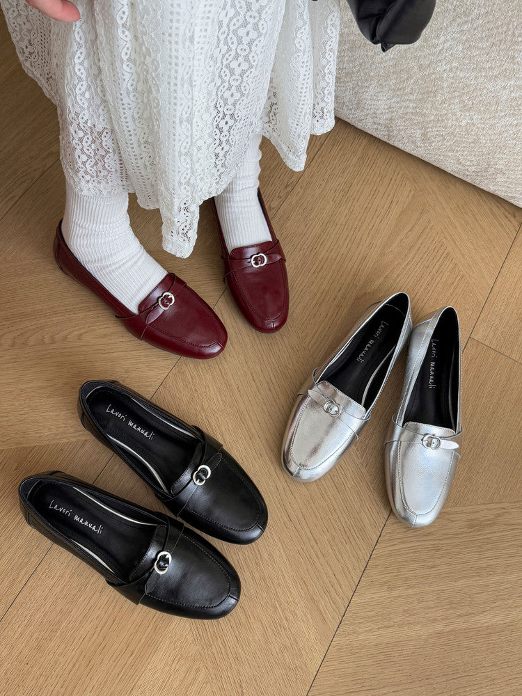 Karin Luna In Stock Spot Goods Basic Versatile British Style Single Shoes
