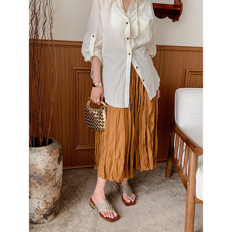 Karin Luna Hot-Selling Braided Style  In stock Toe-strap Woven Sofa Insole Slippers
