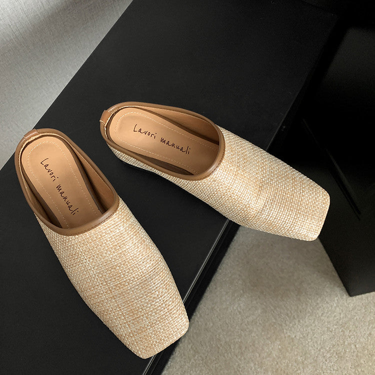 Karin Luna In Stock Spot Goods Baotou Vacation Style Height-Increasing Slippers