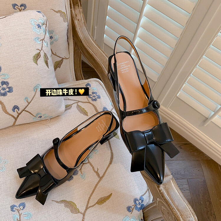 Karin Luna In Stock Spot Goods  Hot-Selling Closed-Toe Sandals  Full leather inside and out Sweet Bow