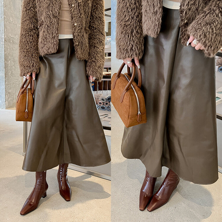 Karin Luna Elegant Small Square Toe Chunky Heel Slim Boots