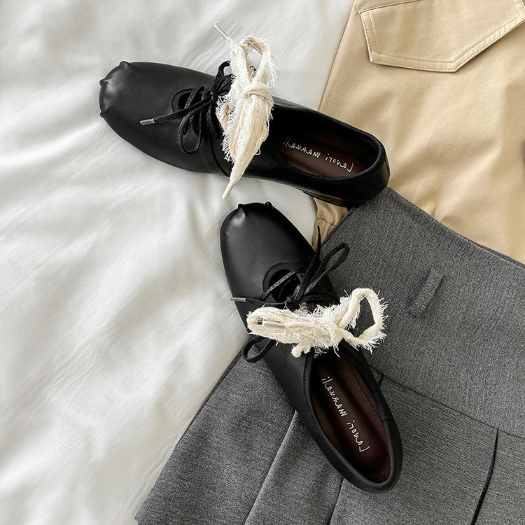 Karin Luna In Stock In Stock  Xiaohongshu Hot Sale Full Leather Round Toe Deep Mouth Single Shoes
