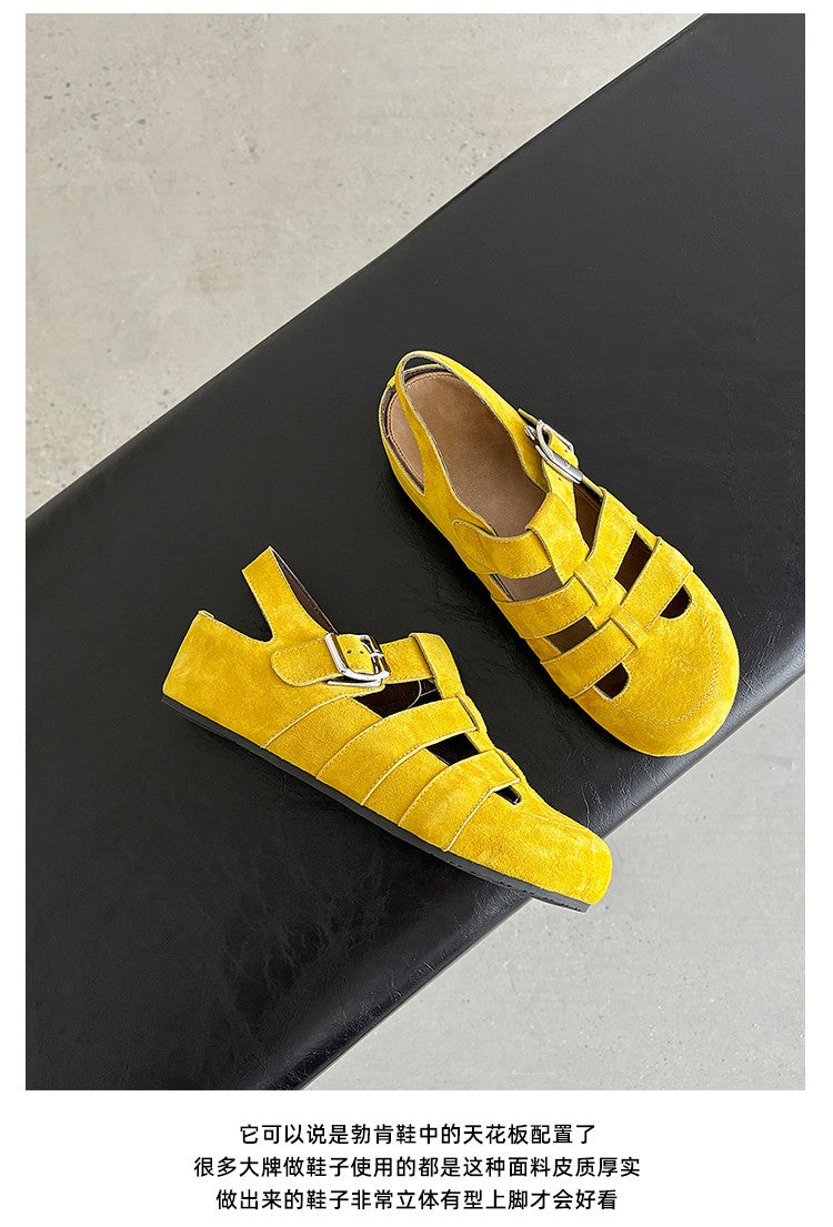 Karin Luna Full Layer Inside and Out~Basic Versatile Perforated Round Toe Birkenstock Shoes