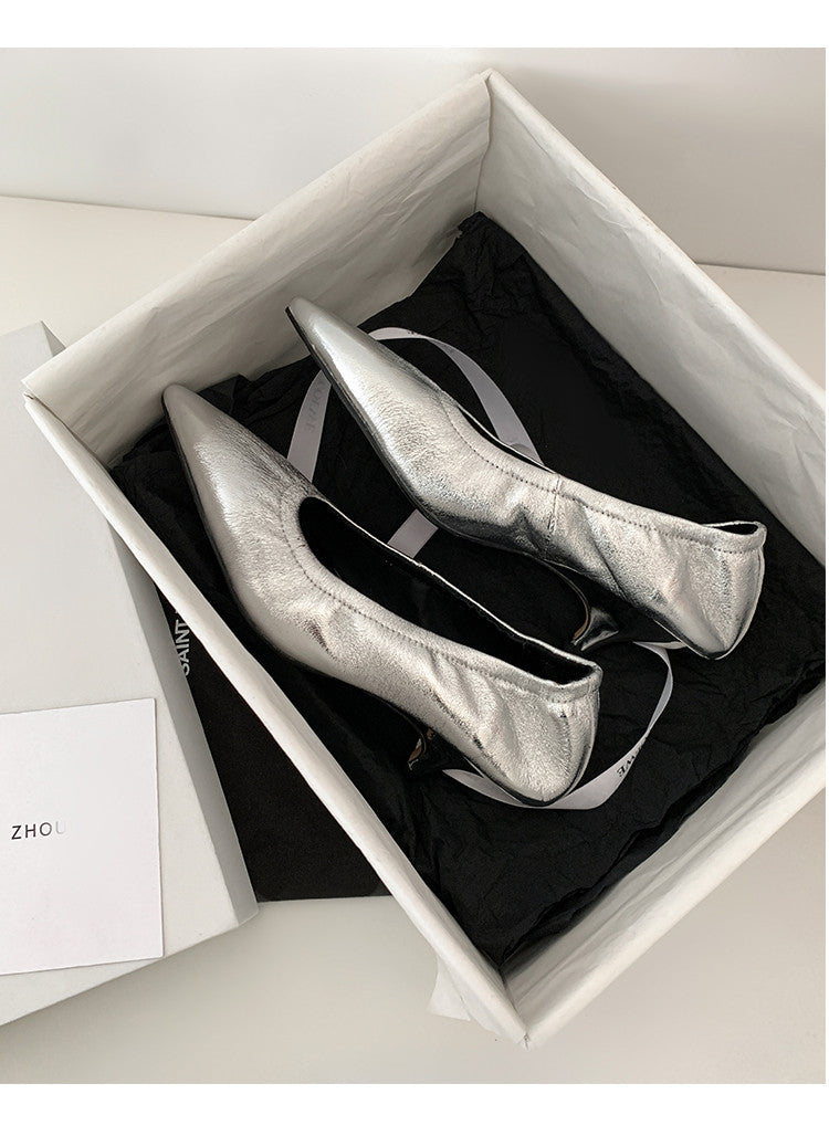 Karin Luna In Stock Spot Goods    Vintage Classic Style Shallow Mouth Single Shoes