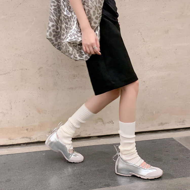 Karin Luna Basic Versatile British Style Casual Lace-up Flats