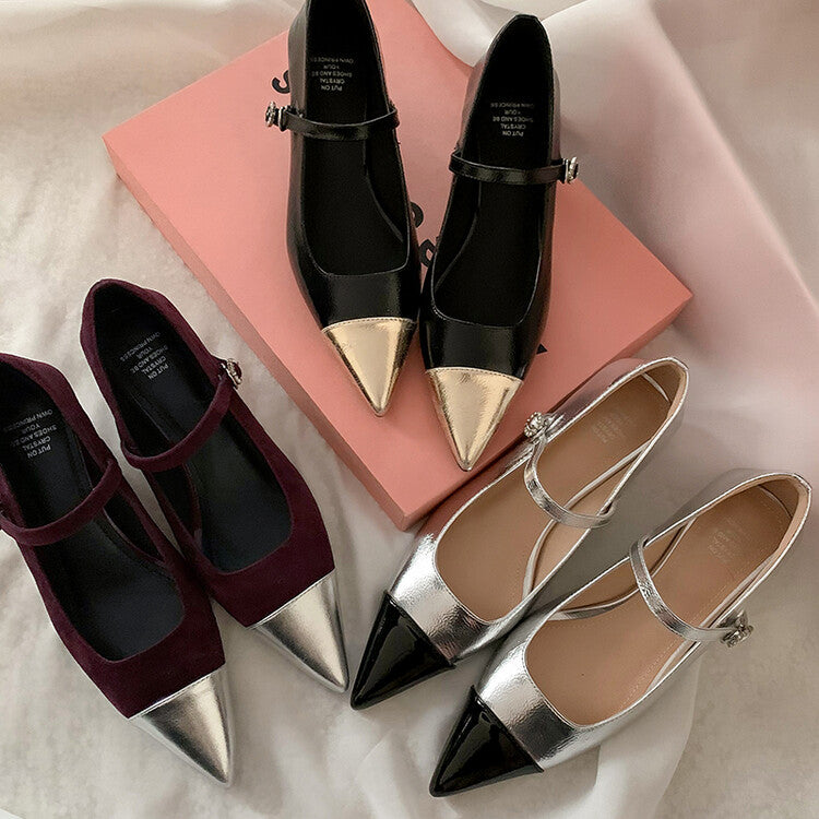 Karin Luna In Stock  Spot Goods In Stock  Classic Color Block Pointed Toe Hot-Selling Elegant Stiletto Pumps