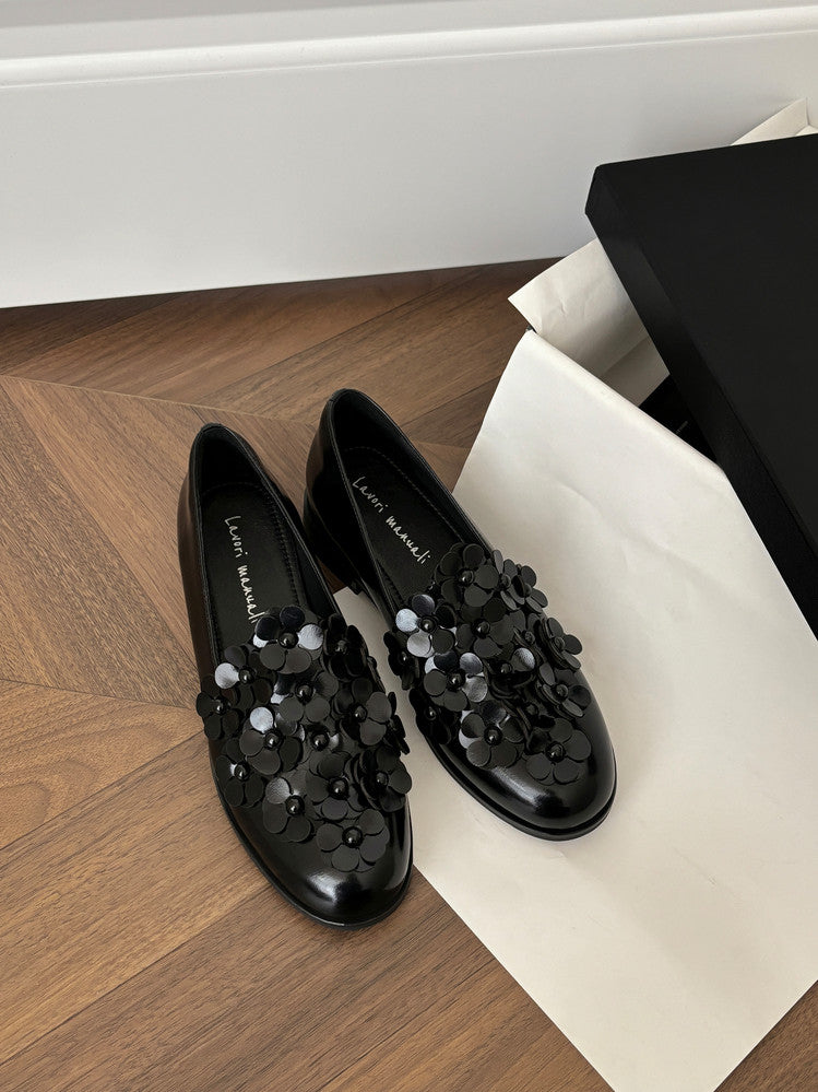Karin Luna Casual Shoes Series~  Spot Goods In Stock Floral British Style Deep Mouth Single Shoes