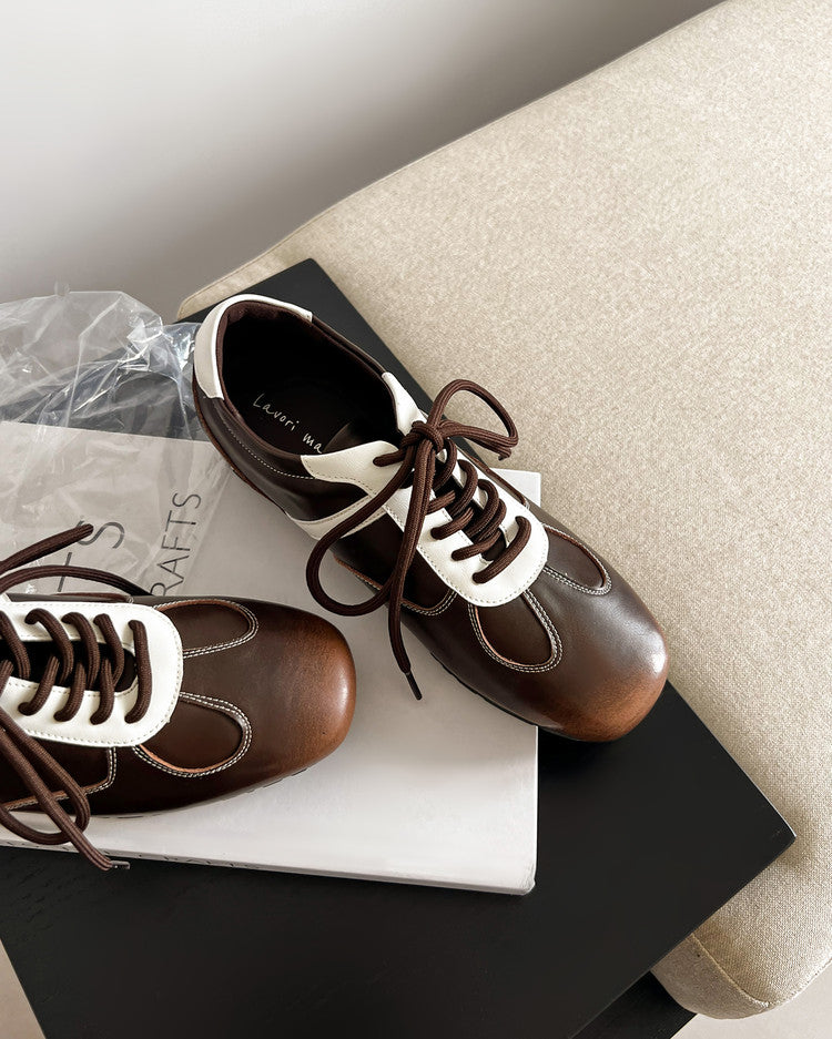 Karin Luna Casual Shoes Series~ Spot Goods Spot Goods Hot-selling Lace-up Hidden Heel Deep Mouth Single Shoes