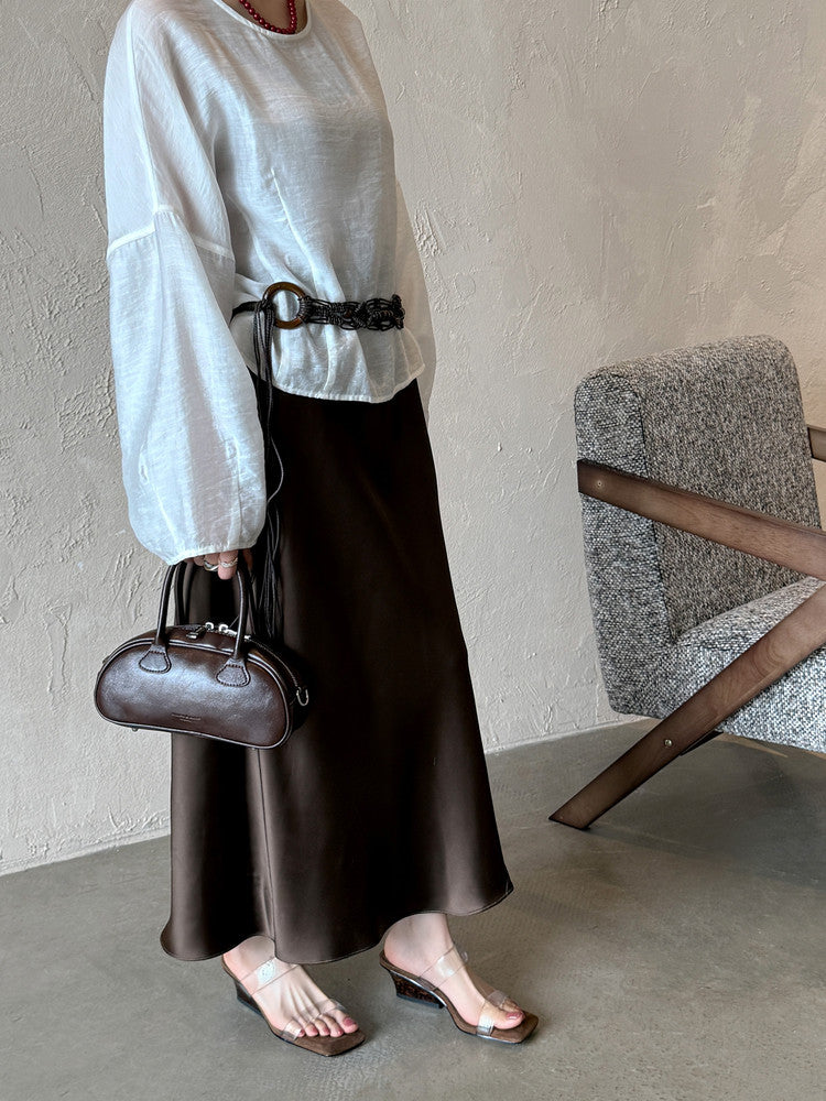 Karin Luna Hot-Selling Amber Element~Spot Goods Spot Goods Transparent tpu   Minimalist Square-Toed One-Strap Slippers