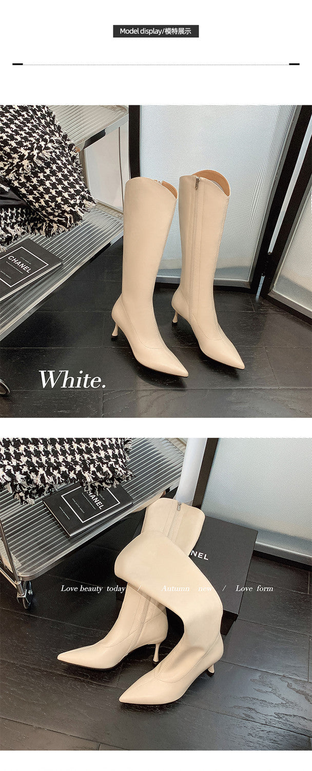 Karin Luna Elegant Style v Pointed Toe Stiletto Long Boots