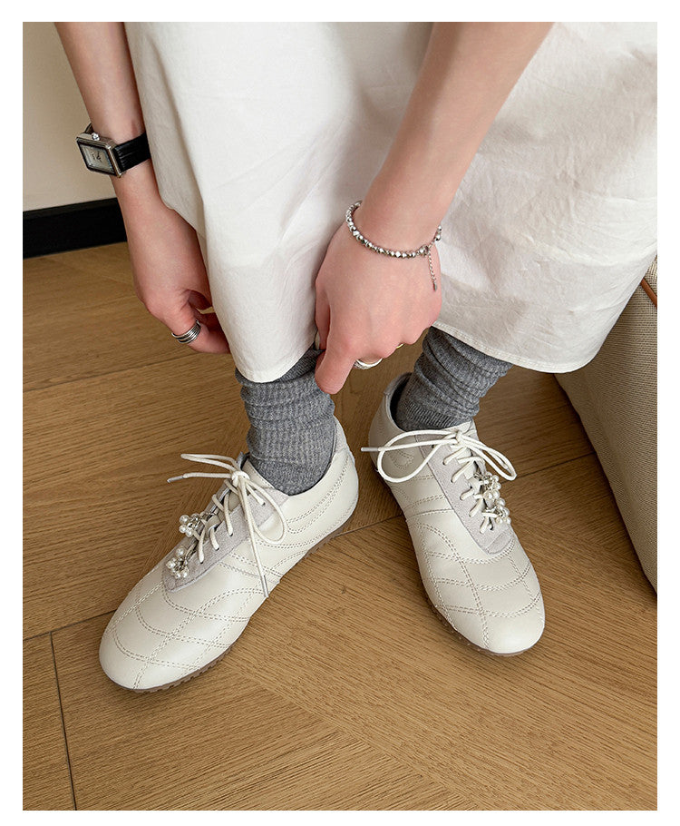 Karin Luna Casual Shoes Series~  In stock Xiaohongshu Hot-Selling Lace-Up Thick-Soled Deep Mouth Single Shoes